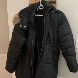 Maternity Black Winter Coat